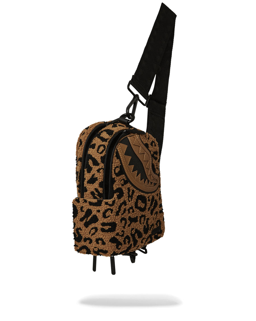 Chenille Cheetah Backpack Sling