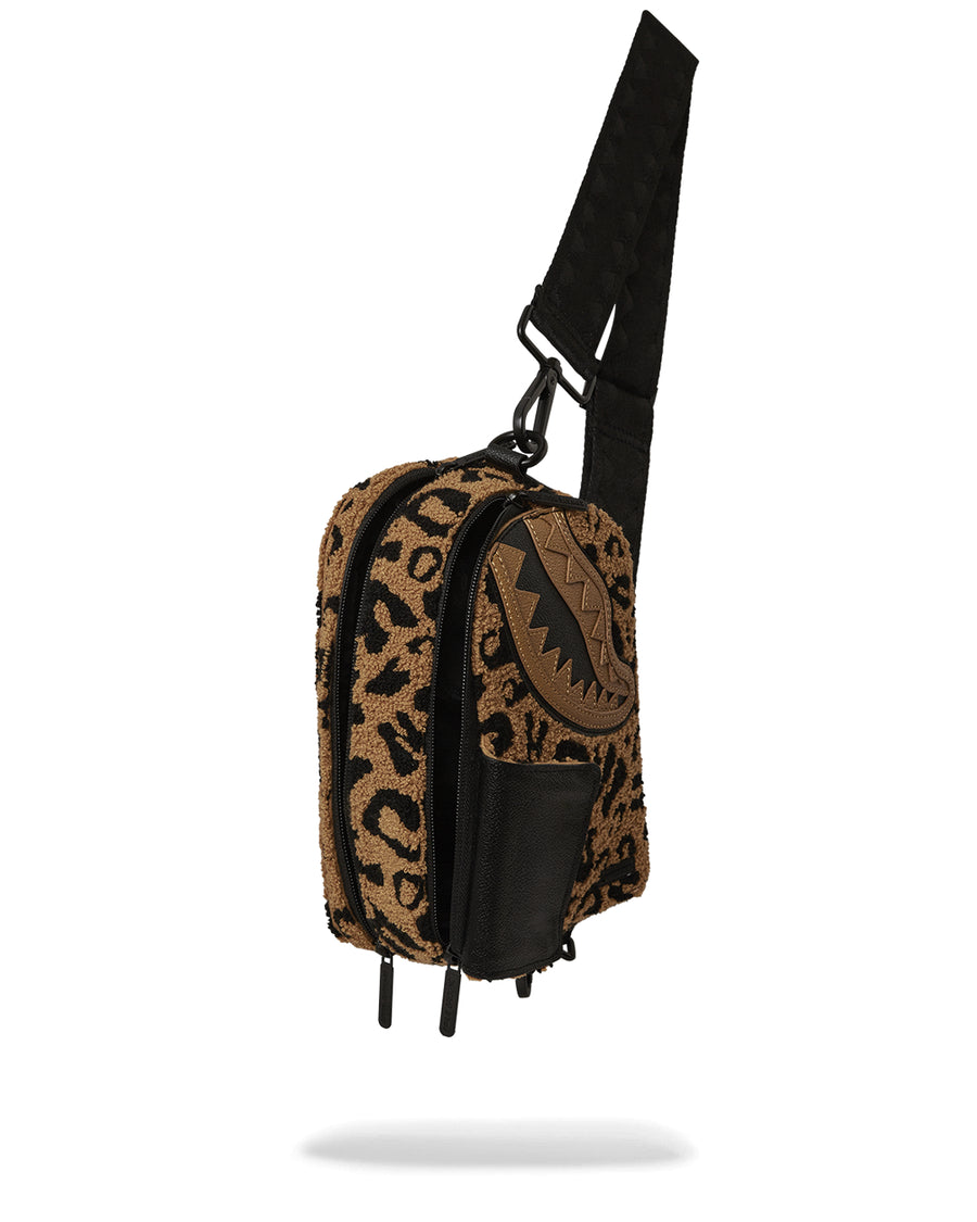 Chenille Cheetah Backpack Sling