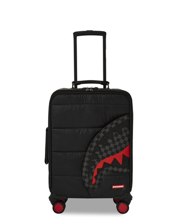 Black Puffer Grey Check Carry-on Luggage