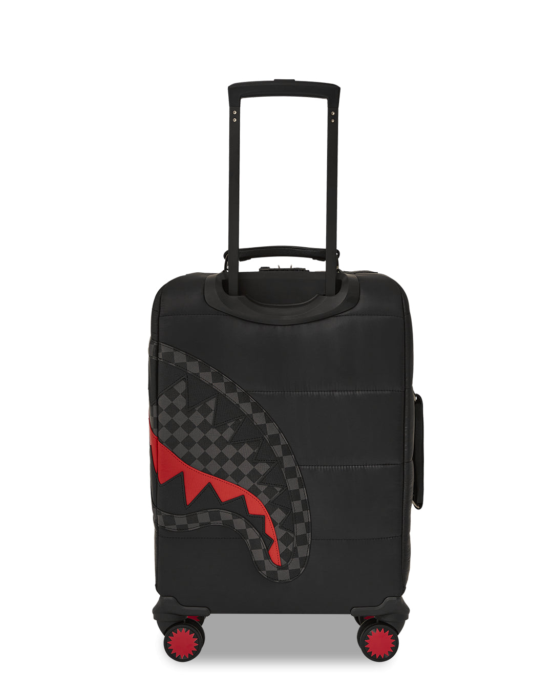 Black Puffer Grey Check Carry-on Luggage