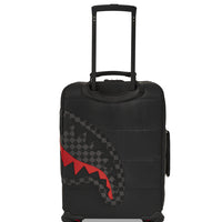 Black Puffer Grey Check Carry-on Luggage