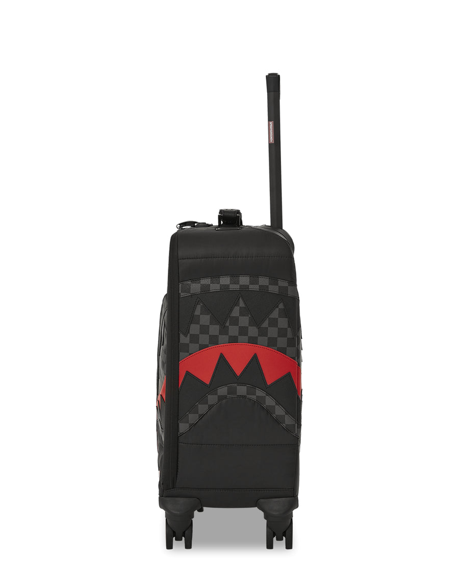 Black Puffer Grey Check Carry-on Luggage