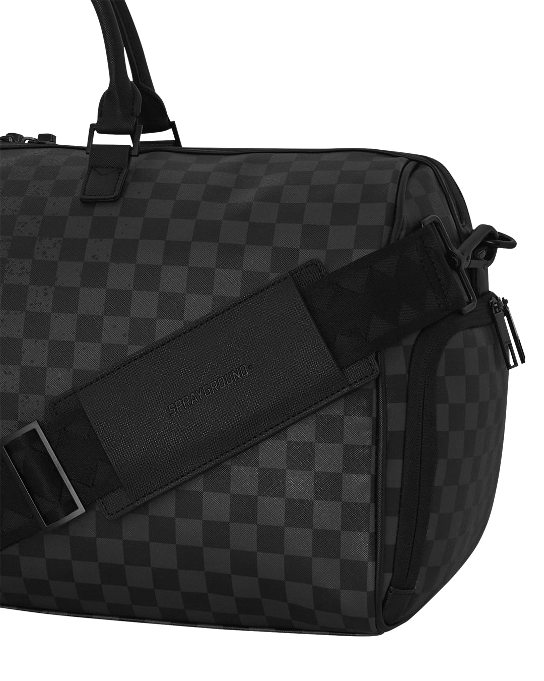 Half Spritz Black/grey Check Duffle