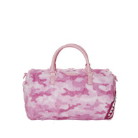 Pink Fur Camo Duffle