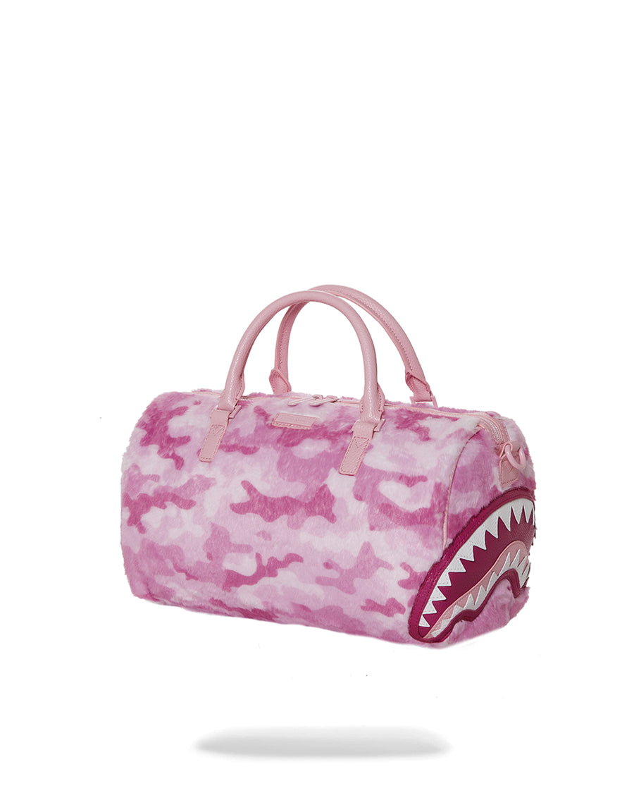 Pink Fur Camo Duffle