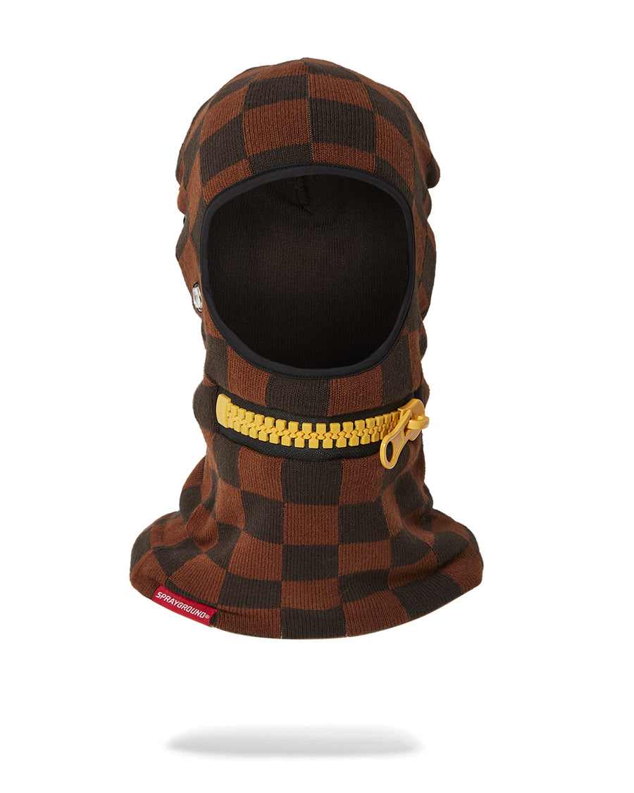 Gold Zipper Mouth Ski Mask