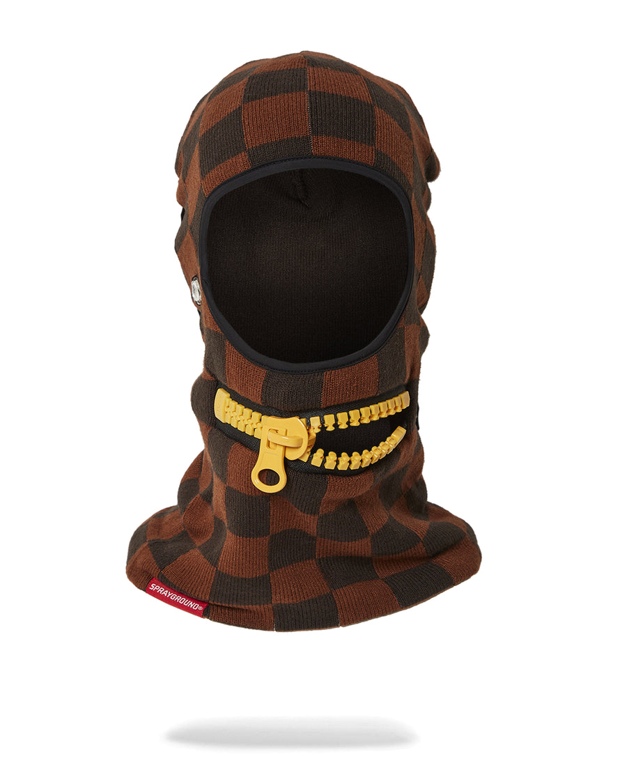 Gold Zipper Mouth Ski Mask