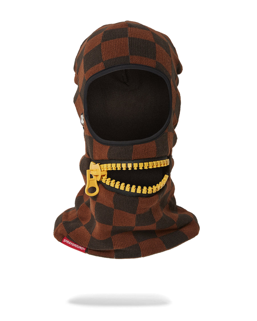 Gold Zipper Mouth Ski Mask