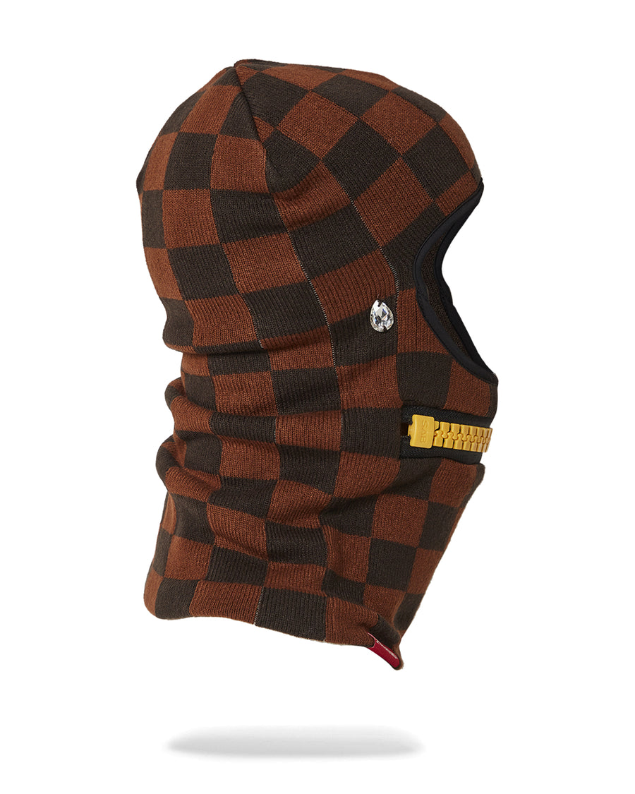 Gold Zipper Mouth Ski Mask