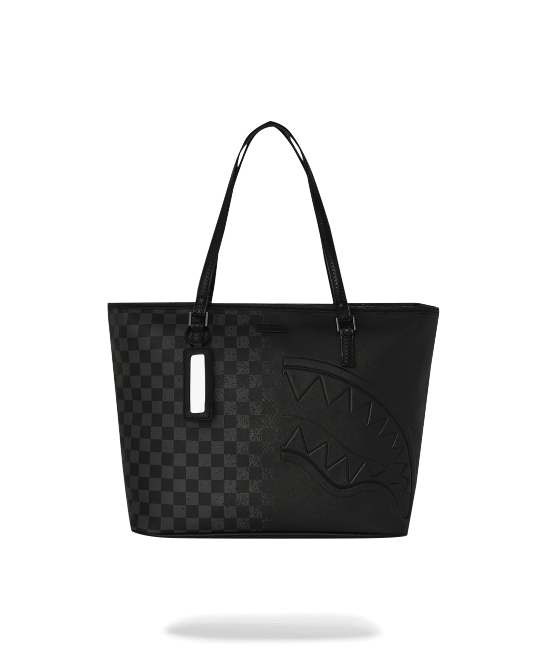 Half Spritz Black/grey Check Tote