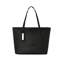 Half Spritz Black/grey Check Tote