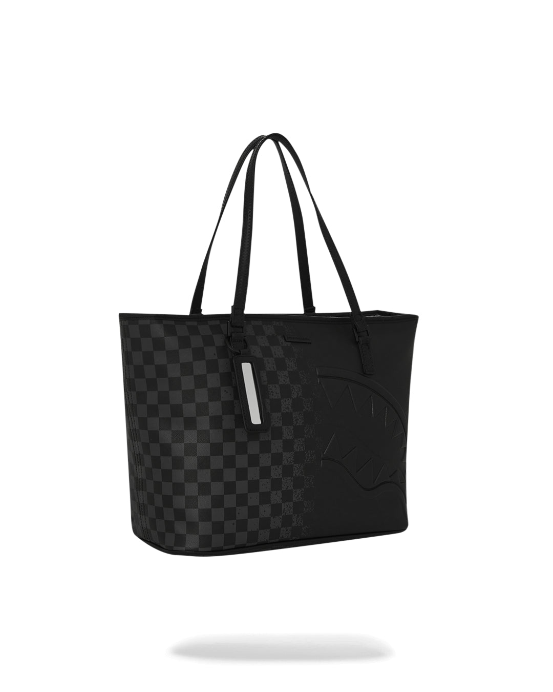 Half Spritz Black/grey Check Tote