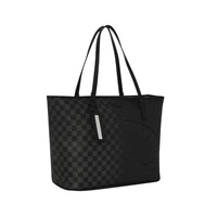 Half Spritz Black/grey Check Tote