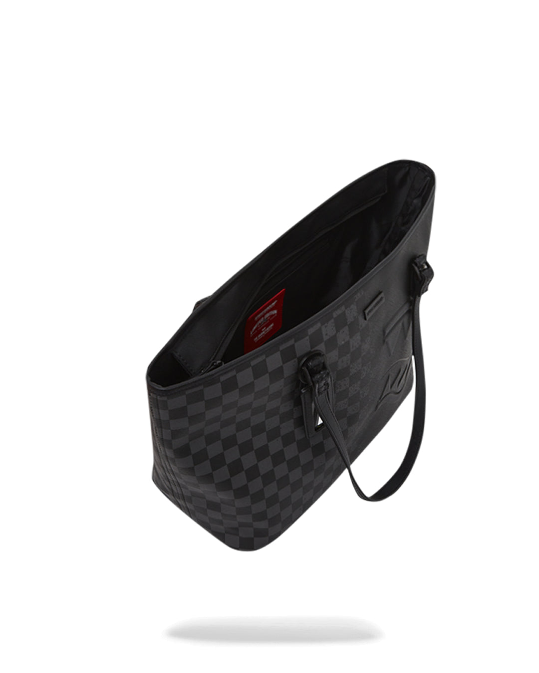 Half Spritz Black/grey Check Tote