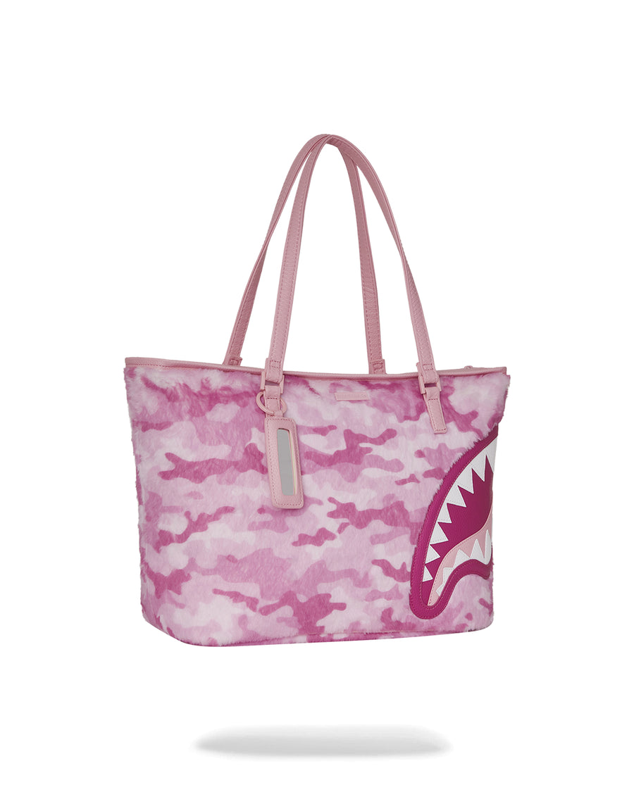 Pink Fur Camo Tote