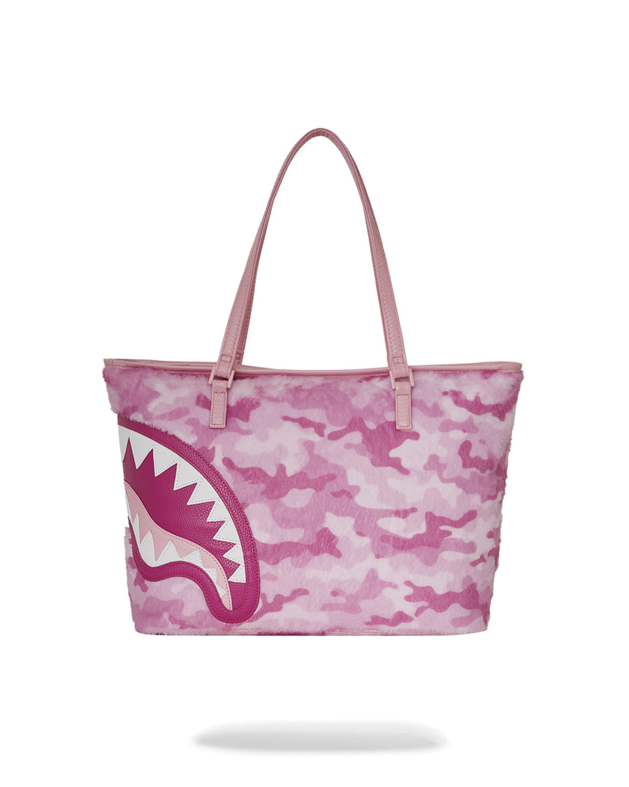 Pink Fur Camo Tote