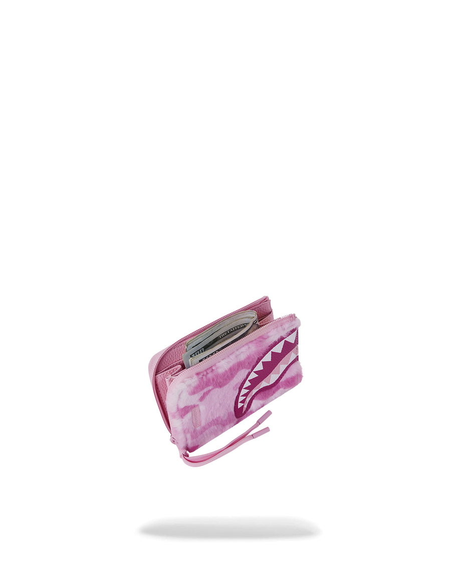 Pink Fur Camo Wallet