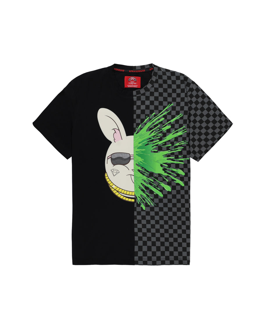 SPLATTER BUNNY SPLIT REGULAR T-SHIRT