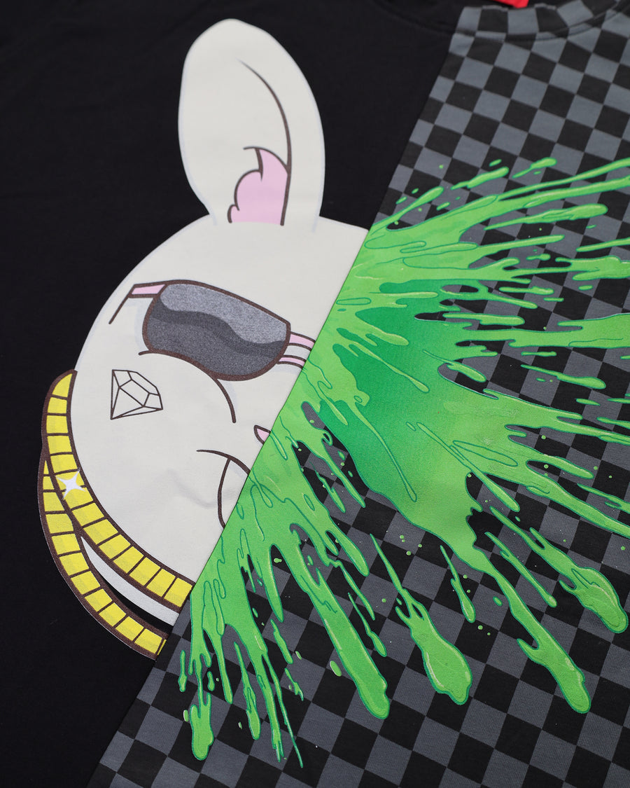 SPLATTER BUNNY SPLIT REGULAR T-SHIRT