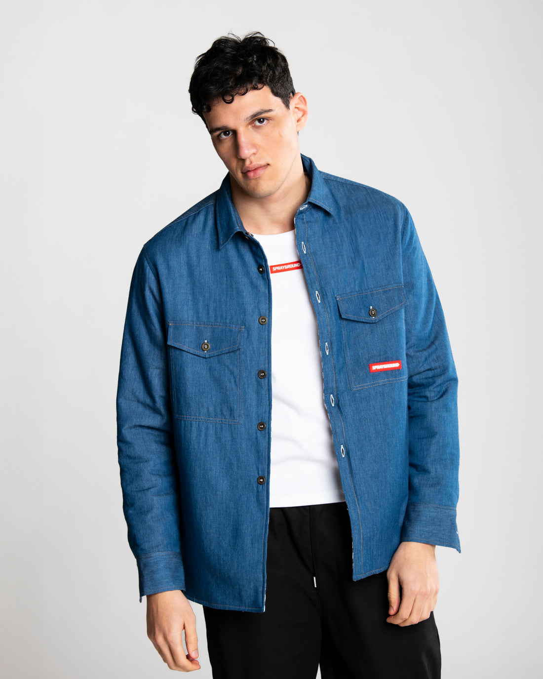 CHECK DENIM DOUBLE SHIRT