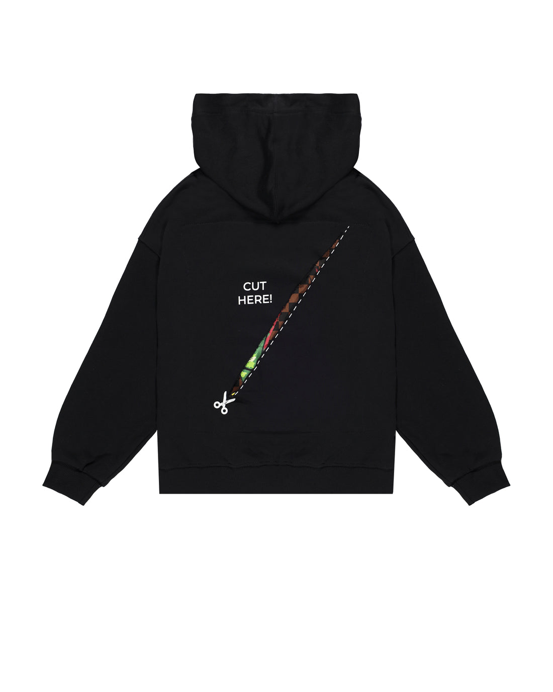 CUT ALONG THE LINES OVER HOODIE