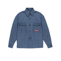 CHECK DENIM PADDED DOUBLE SHIRT J