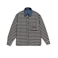 CHECK DENIM PADDED DOUBLE SHIRT J