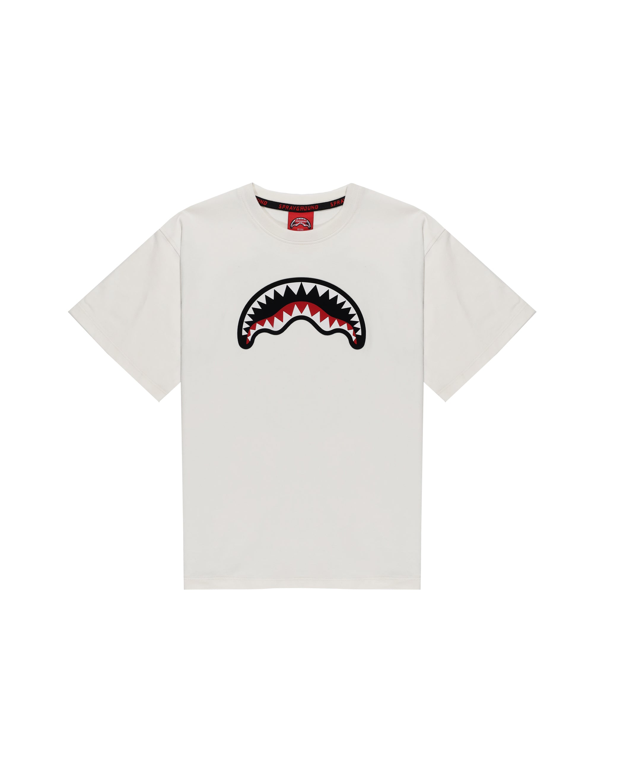 【SPRAYGROUND】刺しゅう入り Tシャツ SPRAYGROUND SPRAYGROUND T-SHIRT UOMO,LABEL SHARK REGULAR Taglia S Färg Unico