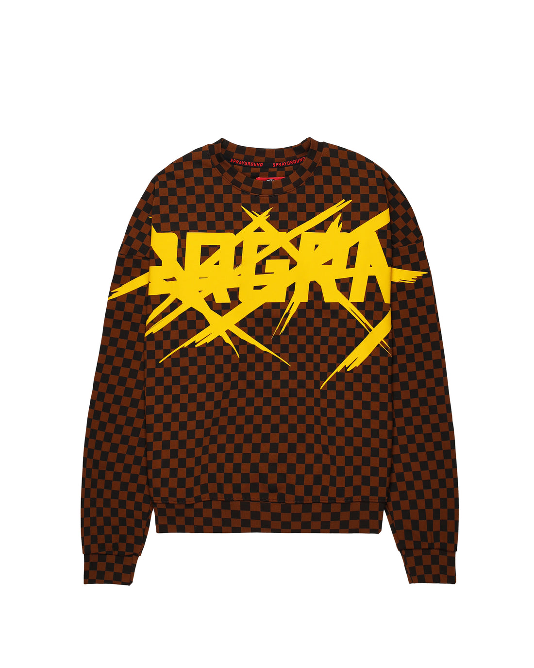 CHECKERED COLOR SCRATCH CREWNECK