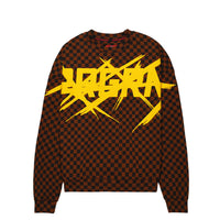 CHECKERED COLOR SCRATCH CREWNECK