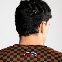 CHECKERED COLOR SCRATCH CREWNECK