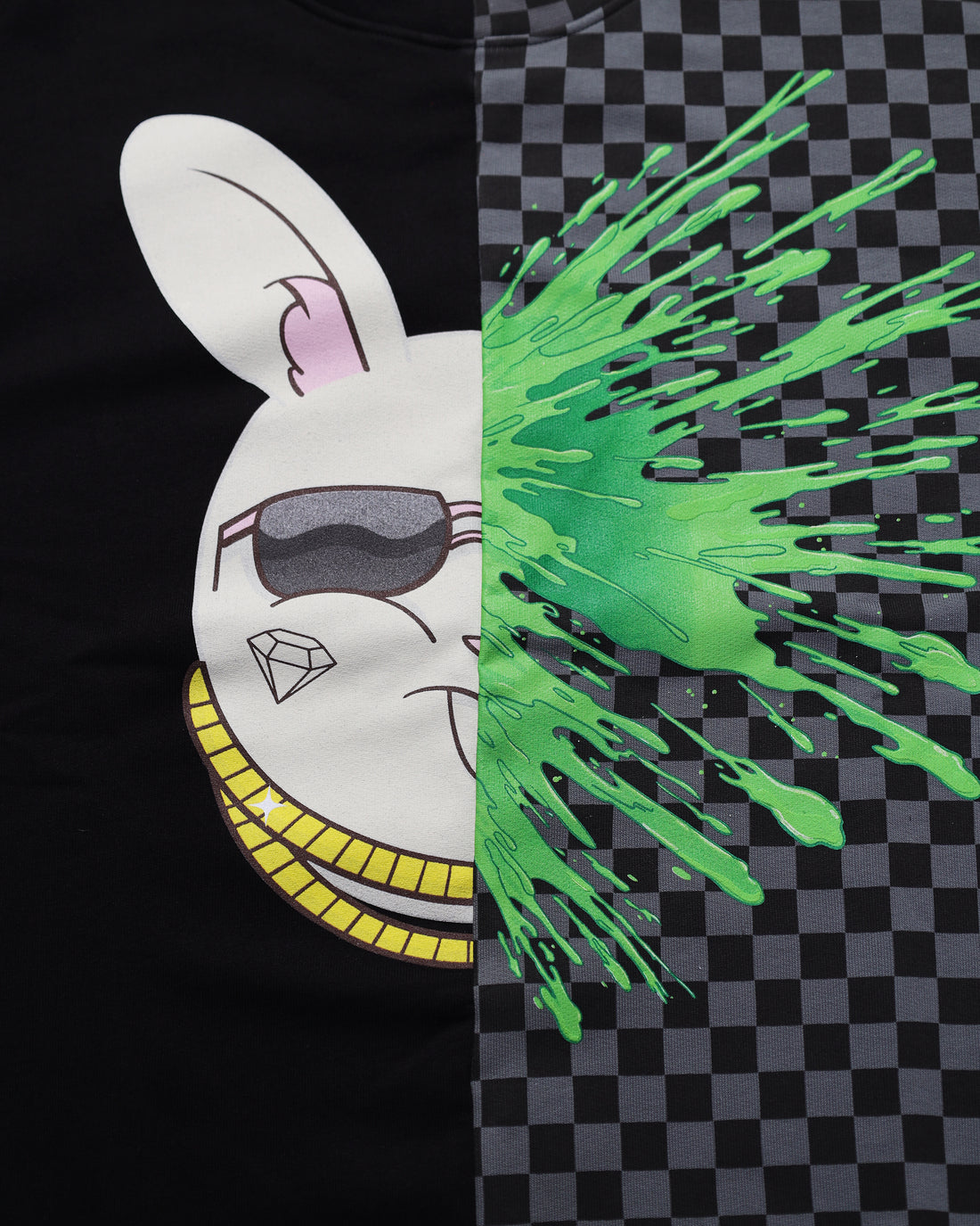 SPLATTER BUNNY SPLIT CREWNECK