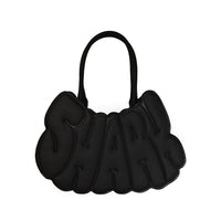 METALLIC DRIP SHARK BUBBLE LETTERS HANDBAG
