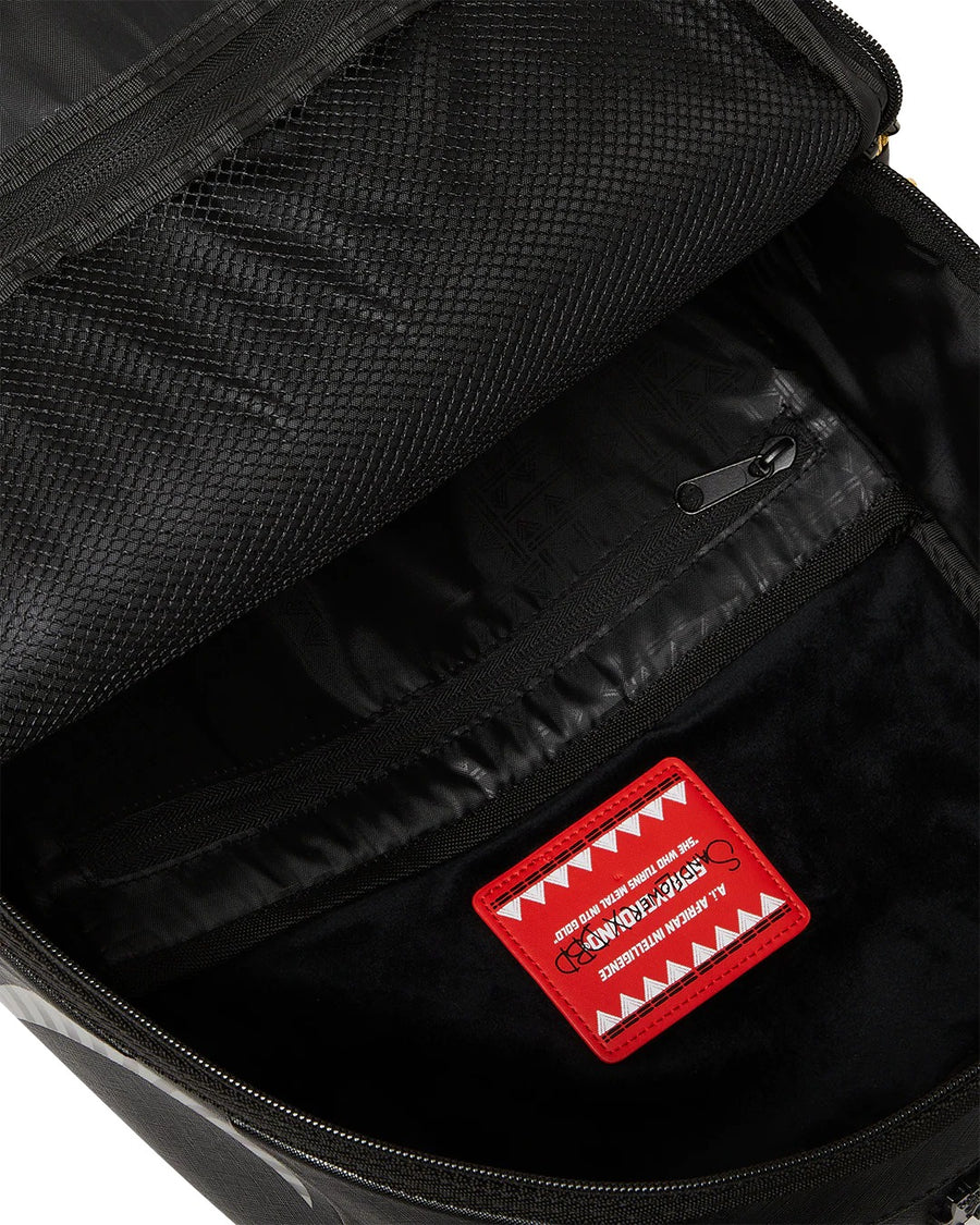 AI WONDERLAND GOLD AND BLACK BACKPACK