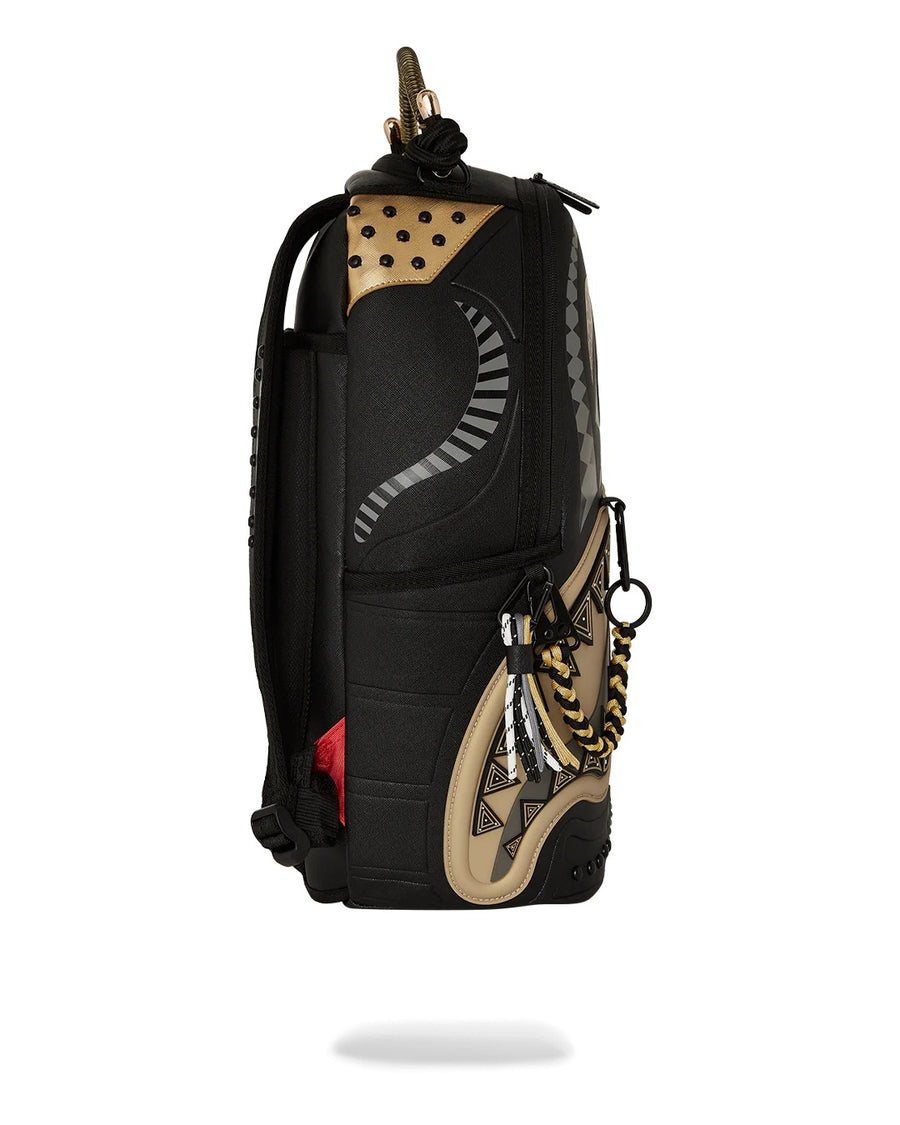 AI WONDERLAND GOLD AND BLACK BACKPACK