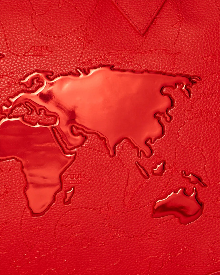 JAMES GLOBAL RED PYRAMID LARGE DUFFLE