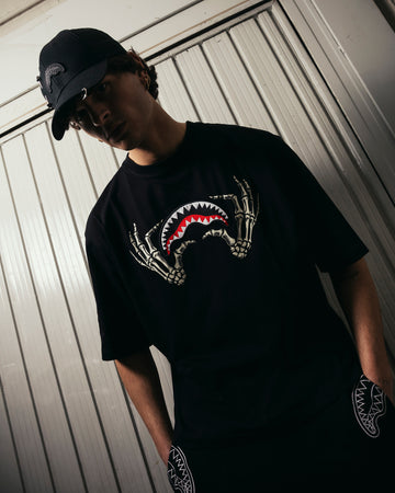 GLOW IN THE DARK SHARK BONE BOXY T-SHIRT