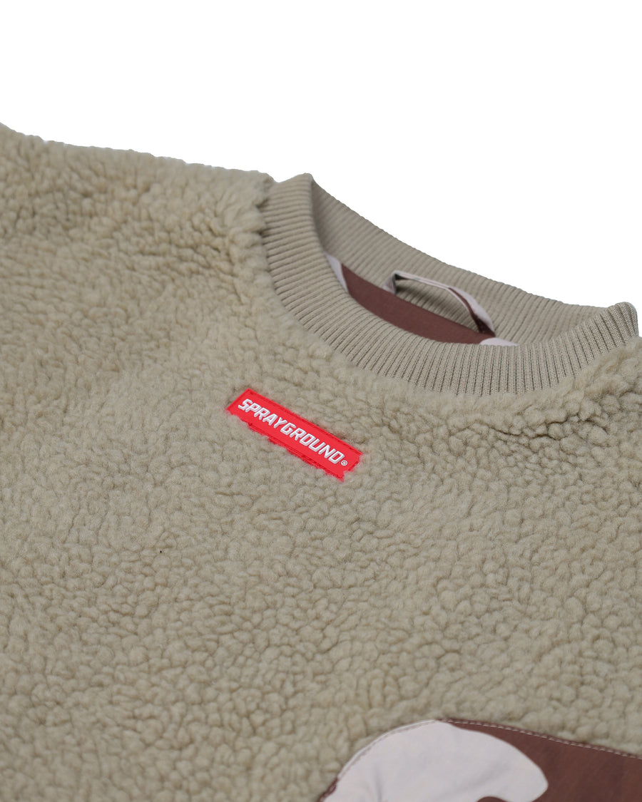 CAMO TEDDY CREWNECK
