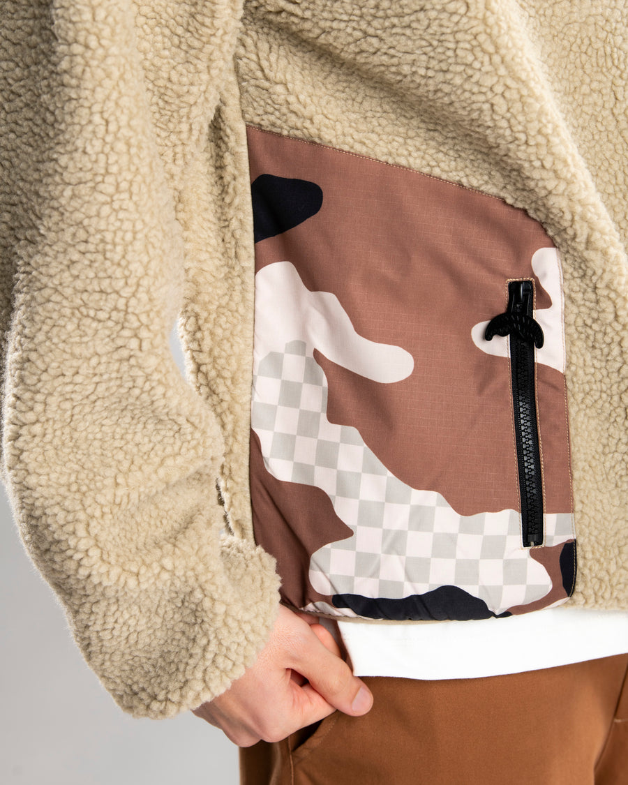 CAMO TEDDY CREWNECK