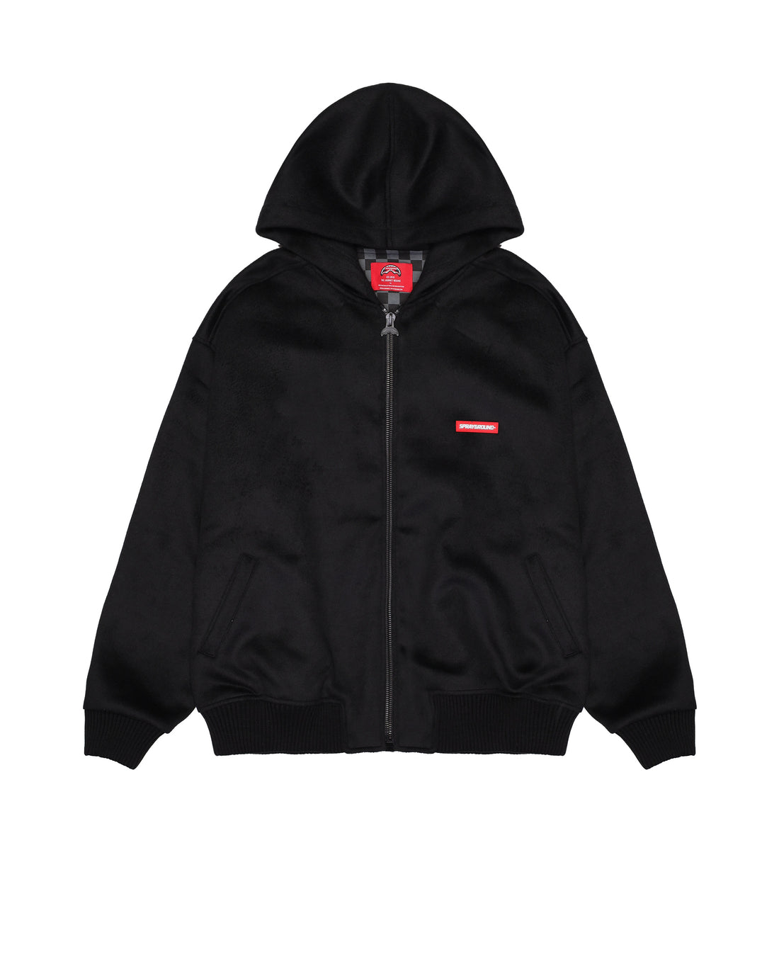 VELOUR FABRIC FULL-ZIP JACKET
