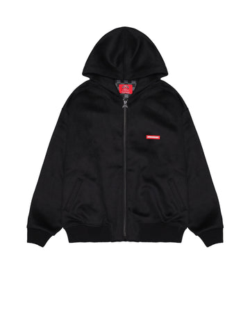 VELOUR FABRIC FULL-ZIP JACKET