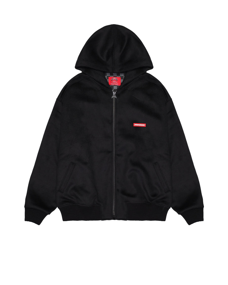 VELOUR FABRIC FULL-ZIP JACKET