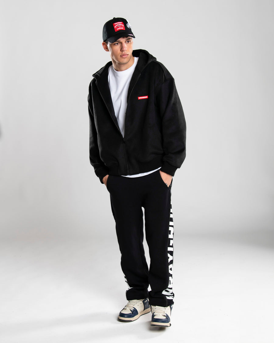 VELOUR FABRIC FULL-ZIP JACKET