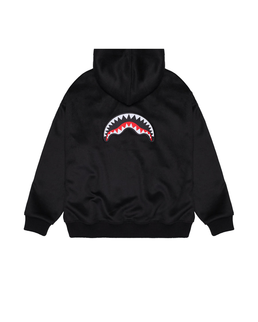 VELOUR FABRIC FULL-ZIP JACKET