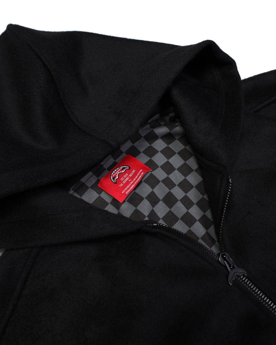 VELOUR FABRIC FULL-ZIP JACKET