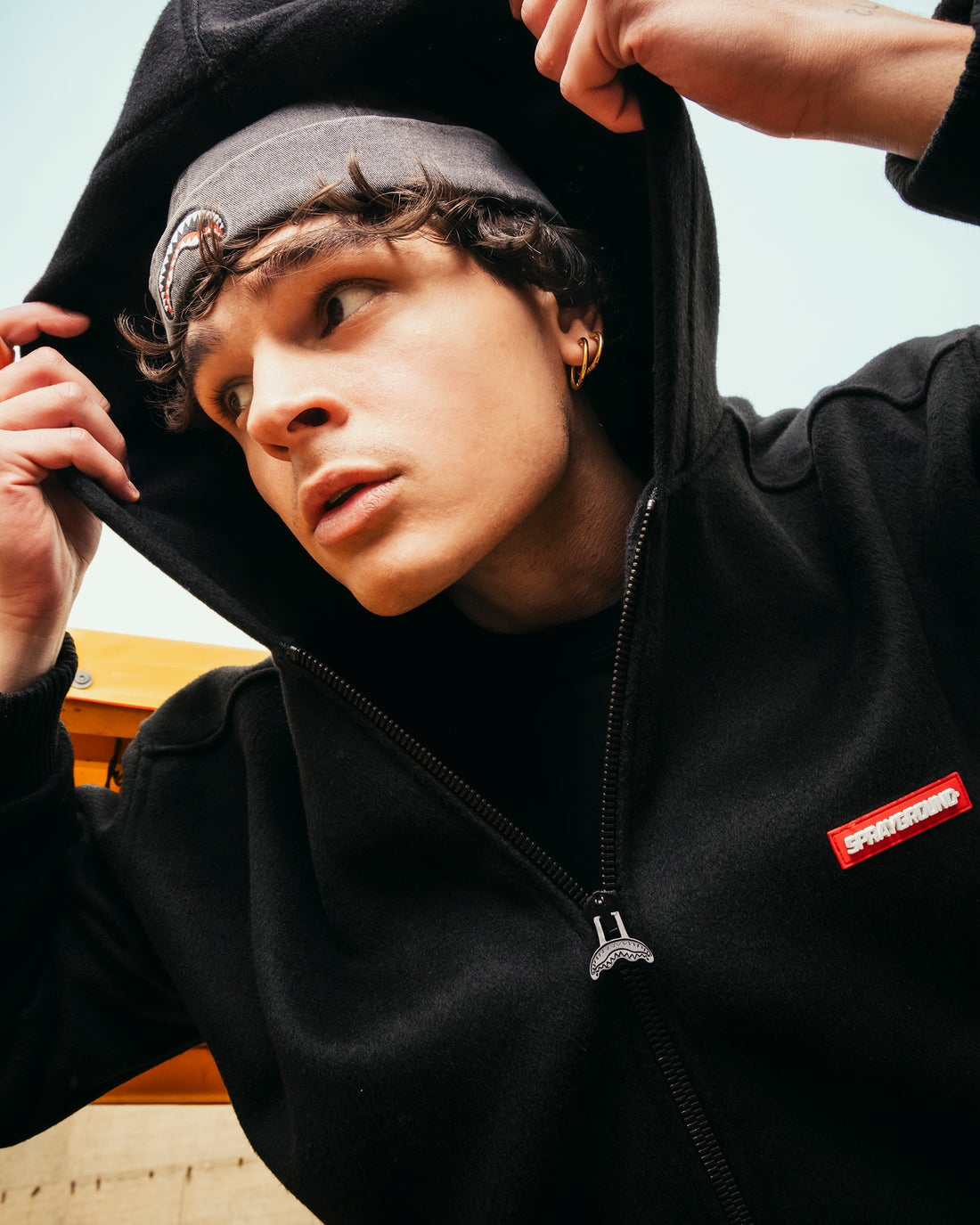VELOUR FABRIC FULL-ZIP JACKET