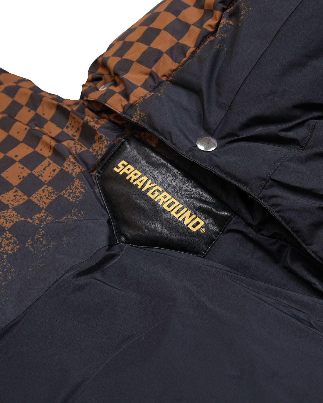 GREY CHECK DOWN JACKET