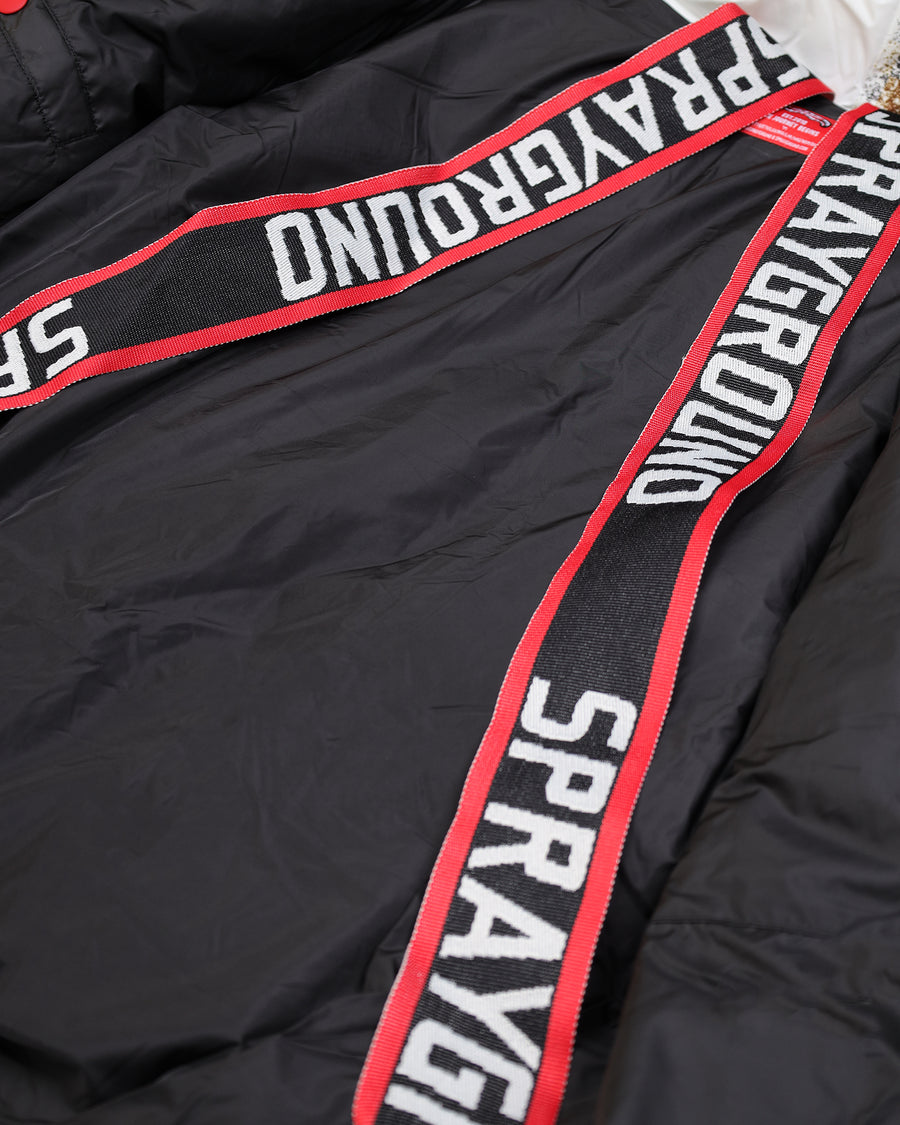 GREY CHECK DOWN JACKET