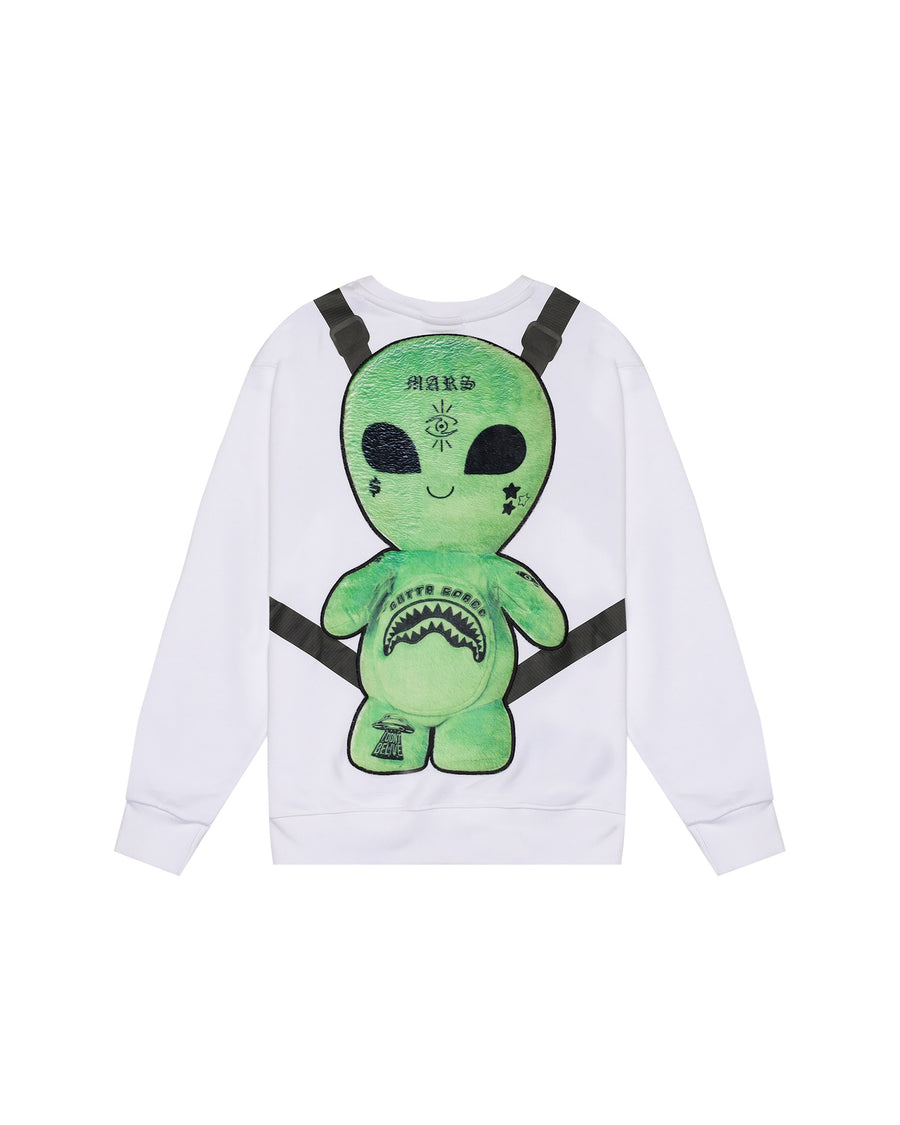 ALIEN PLUSH BACKPACK CREWNECK