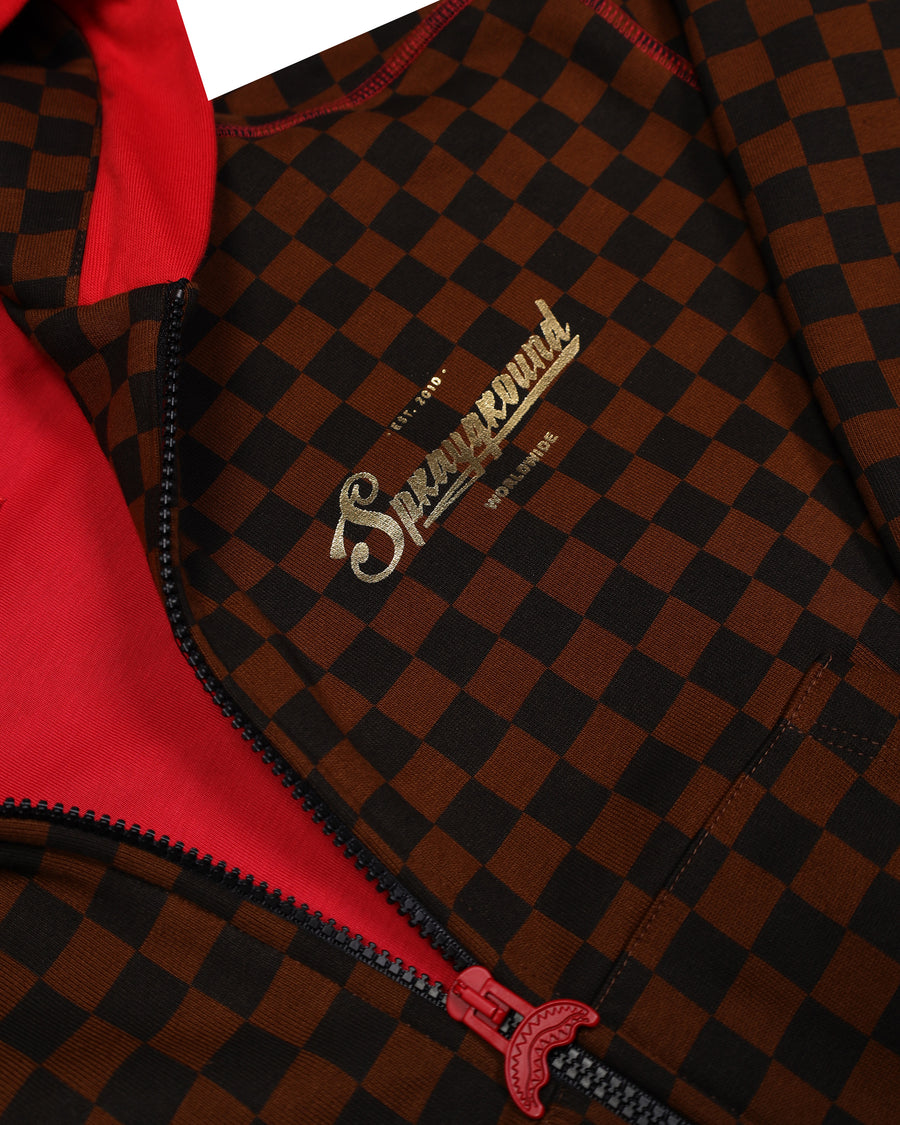 TAKEOVER THE THRONE CHECKE FULL-ZIP